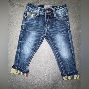 Small Gang skinny jeans with camo accents infant boy's 18 months EUC LN